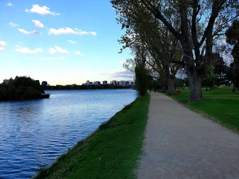 River walk 库存照片