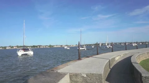 River Walk at Saint Augustine, Florida Stock Footage 62644199
