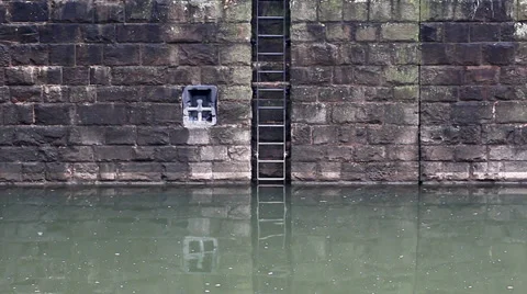 River wall HD Stock Footage 33746456