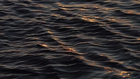 River Water With Beautiful Reflections From Sunset Slow Mo Stock Footage 309328857