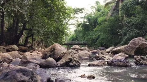 River water flow with lots of rocks Stock Footage 333123192