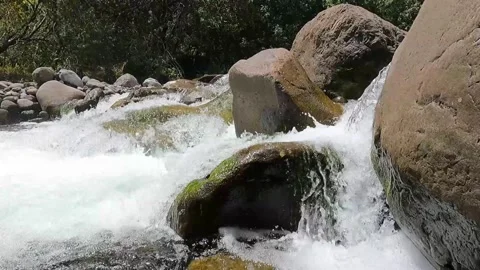 River water flow, slowmotion Stock Footage 167859462