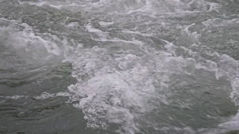 River water flowing and forming white foam Stock-Footage 312122653