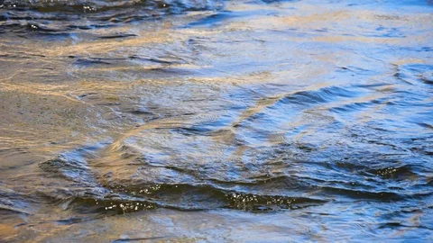 River water flowing close view Stock Footage 128291568
