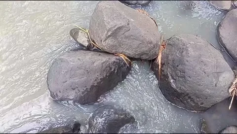 River water flowing Stock Footage 220607183