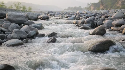 River Water Flowing from the mountain side. Video stock 274482733