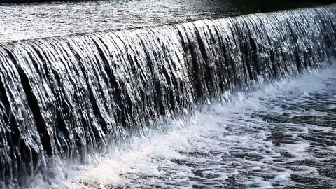 River Water Flowing Quickly Over Stock-Footage 79661610