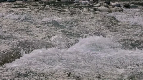 River water flowing in slow motion Stock Footage 297792515
