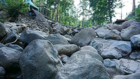 River water flows from the mountains Stock Photos