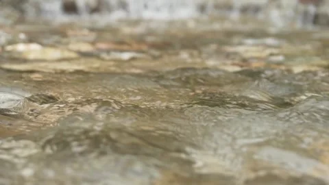 River water flows over rocks Stock Footage 253219757