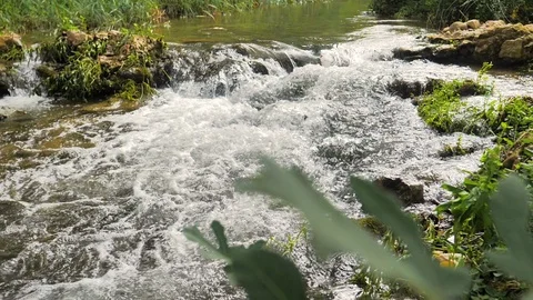 River water rapids in slow motion Stock Footage 124388953