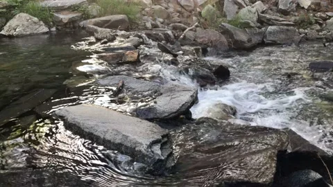 River water on rocks Stock Footage 220688609