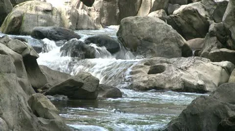 River water running over rocks (3 of 6) Stock Footage 10772593