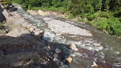 River Water Running Through Rocks Stock Footage 185281183
