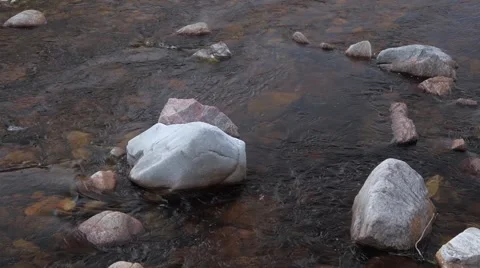 River Waterbed Water Rocks Stream Clear Stock Footage 62765978