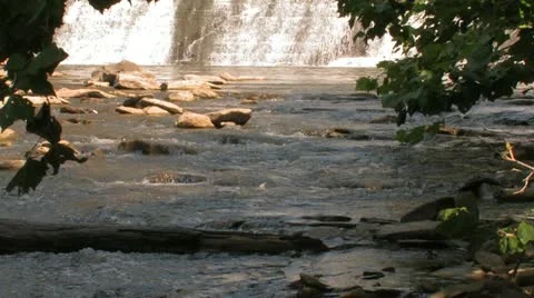 River with Waterfall in Background 動画素材 11369100