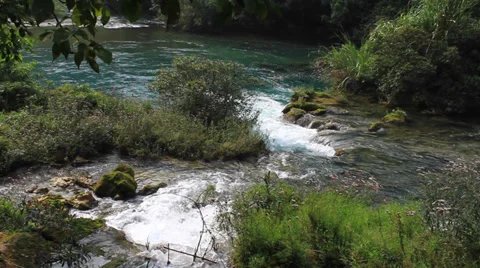 River waterfall Stock Footage 32234644