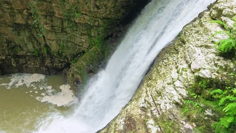 River waterfall rocks Stock Footage 203946004