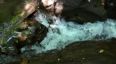 River waterfall in the rocks trash 動画素材 50874933