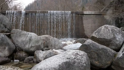 River waterfall stone 4k Stock Footage 87862537