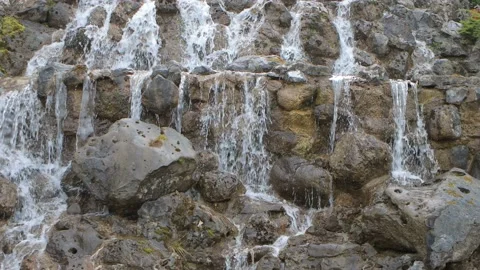 River waterfall. Water stream andd rock stones. Stock Footage 153851395
