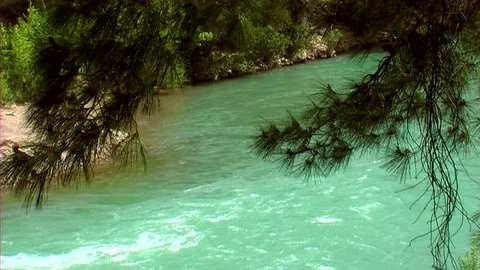 River waters between mountains Video stock 102531690