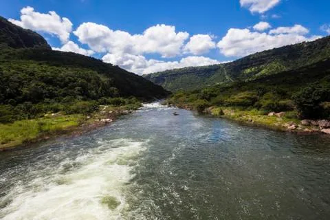 River Waters Valley Summer Stock Photos