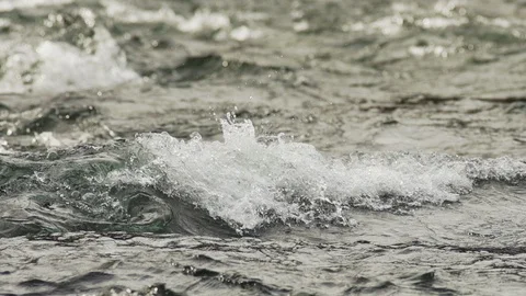 River wave close up slow motion Stock Footage 104824886