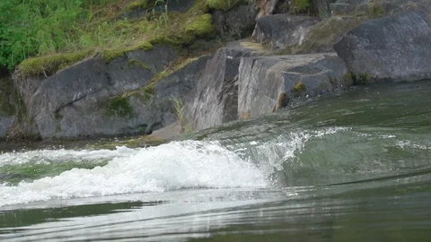 River wave in slow-motion Stock Footage 88300711