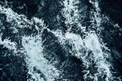River waves and bubbles Stock Photos