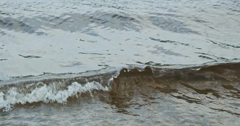 River waves close-up, top view. Small wave, water surface, abstract. Vídeo Stock 244936942