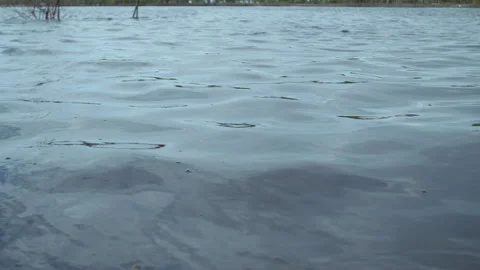 River waves reflecting the blue sky Video stock 248183285