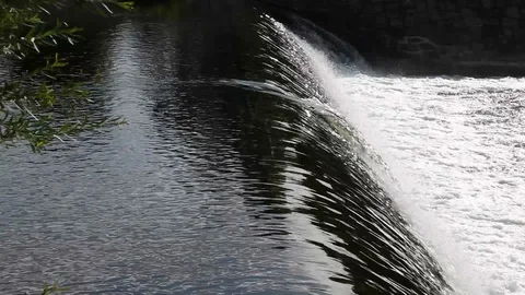 River Weir Stock Footage 100638349