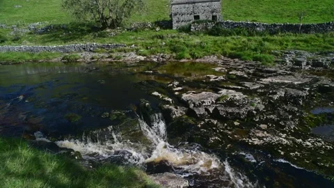 River wharfe flowing through langstrothdale yorkshire dales uk Stock Footage 154457831