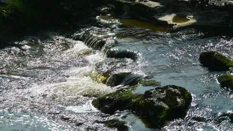 River wharfe flowing through langstrothdale yorkshire dales uk Stock Footage 163524545