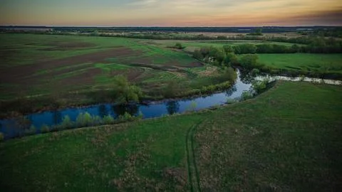 River in the wild in summer Stock Photos