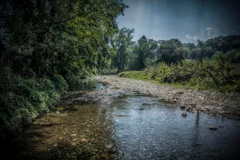 A river in wilderness Stock Photos