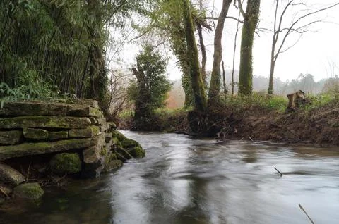 River winding between rocks Stock Photos