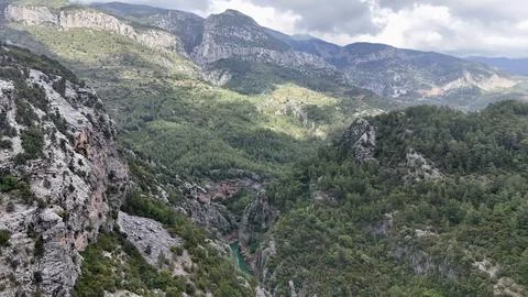 River winding valley Stock Photos