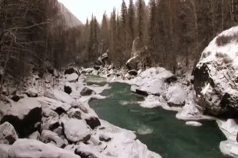 River in winter Video stock 10678156