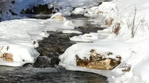 River in winter Stock Footage 20559609