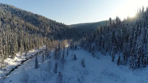 River in winter Stock Footage 83256260