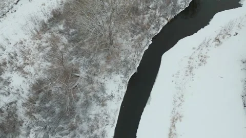 River In Winter Stock Footage 249712640