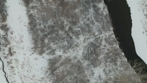River In Winter Stock Footage 249713365