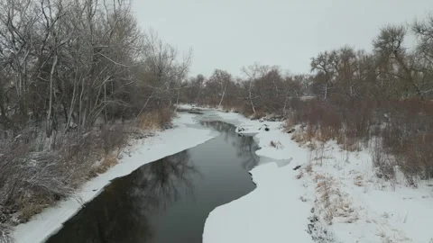 River In Winter Stock Footage 249713543