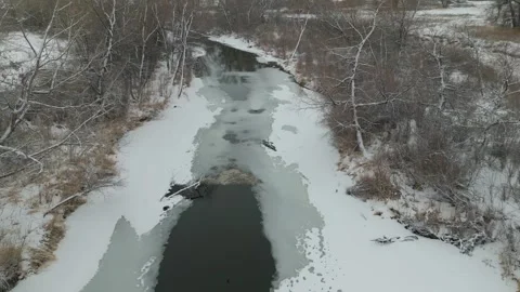 River In Winter Stock Footage 249713544