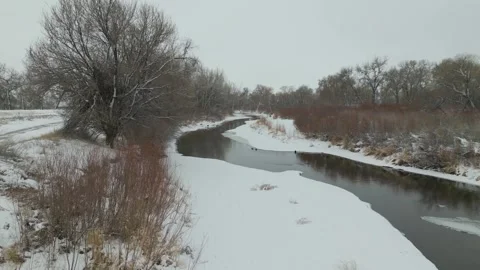 River In Winter Stock Footage 249713667
