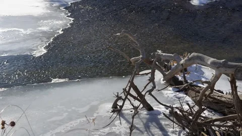 River in Winter Stock Footage 262122410