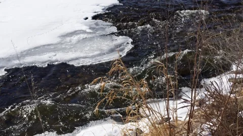 River In Winter Stock Footage 262127749