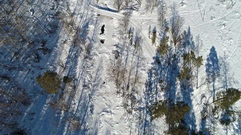 River In The Winter Forest. Stock Footage 116820878